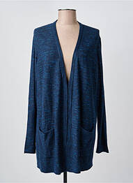 Gilet manches longues col v bleu CECIL femme
