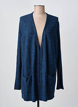 Gilet manches longues col v bleu CECIL femme