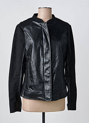 Veste simili cuir poches noir CECIL femme