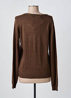Gilet manches longues fermeture boutonnée sur le devant marron CULTURE femme