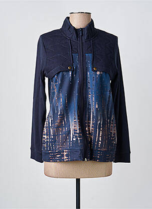 Veste casual coupe droite bleu KALISSON femme