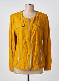 Veste casual col rond jaune CHRISTINE LAURE femme