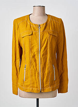 Veste casual col rond jaune CHRISTINE LAURE femme