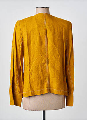 Veste casual col rond jaune CHRISTINE LAURE femme