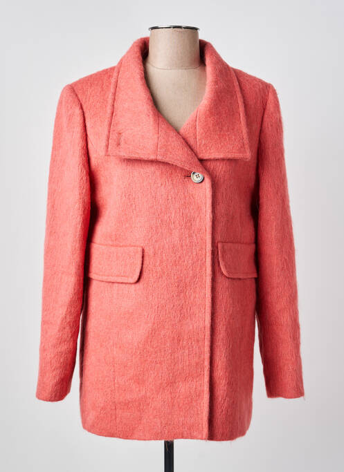 Manteau court coupe droite sans capuche rose DIANE LAURY femme