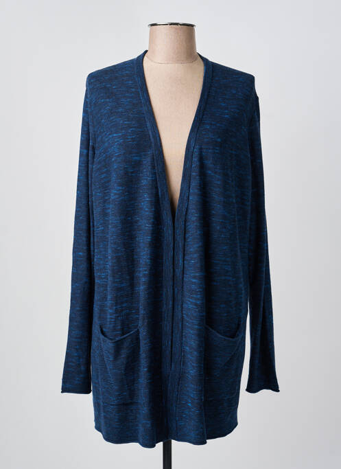 Gilet manches longues col v bleu CECIL femme