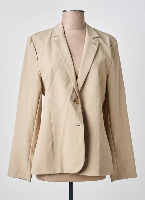 Blazer coupe cintrée beige HBT femme