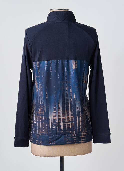 Veste casual coupe droite bleu KALISSON femme