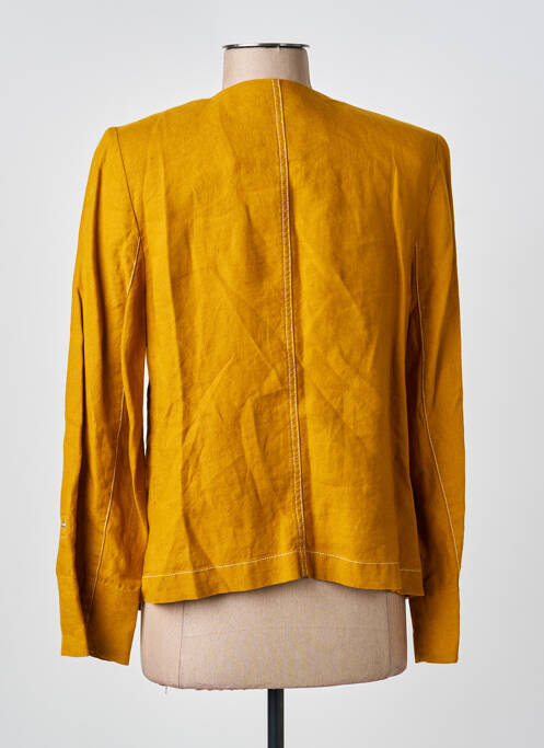 Veste casual col rond jaune CHRISTINE LAURE femme