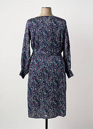 Robe mi-longue imprimé fantaisie manches longues violet LA FIANCÉE femme