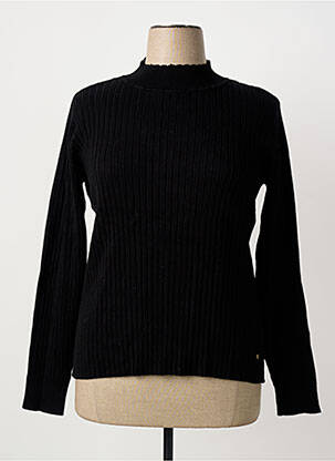 Pull coupe cintrée manches longues noir C'EST BEAU LA VIE femme