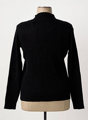 Pull coupe cintrée manches longues noir C'EST BEAU LA VIE femme