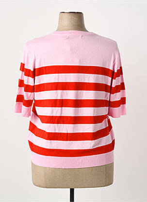 Pull stretch manches courtes rose CULTURE femme