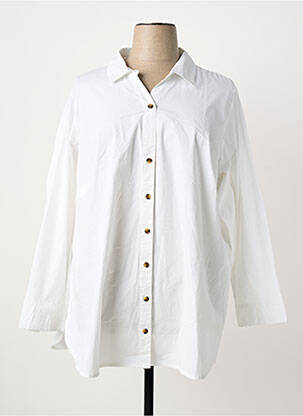 Chemisier coupe droite manches longues blanc CISO femme
