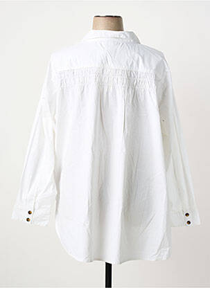 Chemisier coupe droite manches longues blanc CISO femme