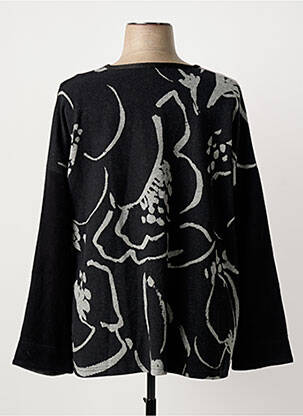 Pull coupe droite manches longues noir FRANCK ANNA femme