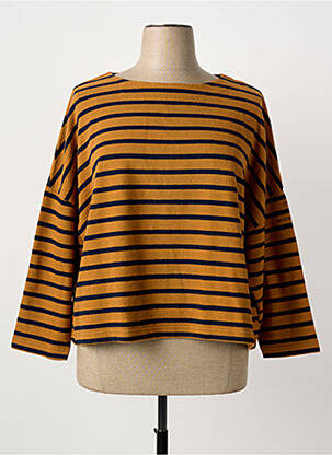Pull stretch manches longues jaune MAT DE MISAINE femme