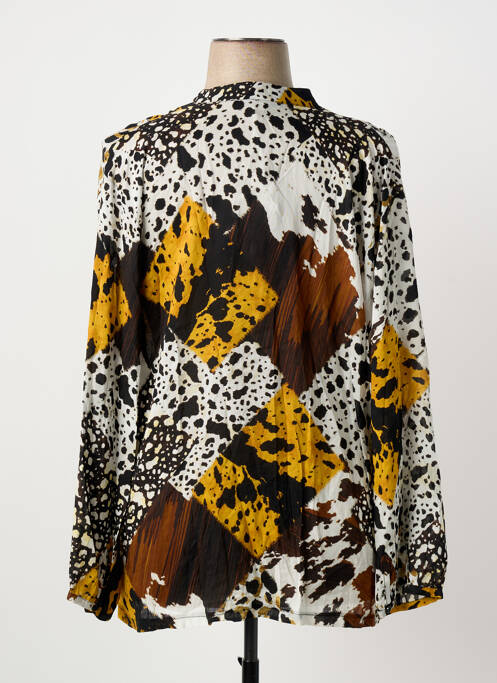 Blouse poignets boutonnés avec fente manches longues blanc FRANCK ANNA femme