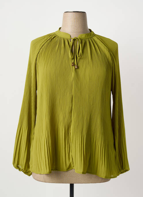 Blouse col rond manches longues vert JULIE GUERLANDE femme