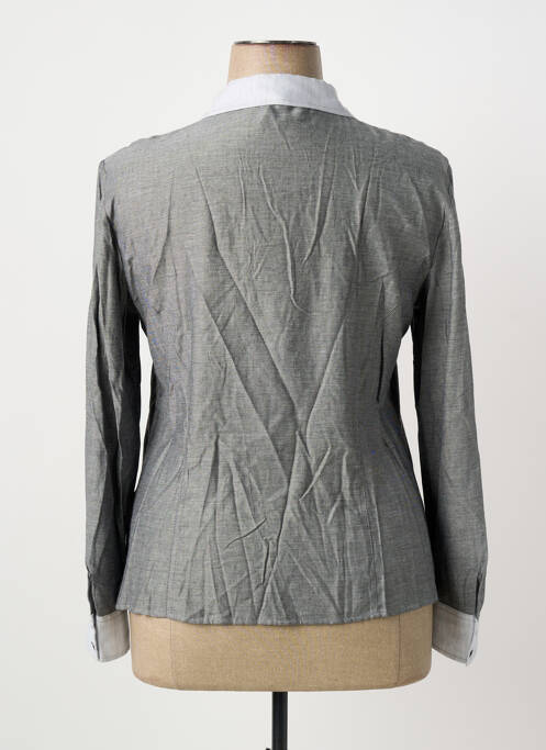 Chemisier coupe cintrée manches longues gris TINTA STYLE femme