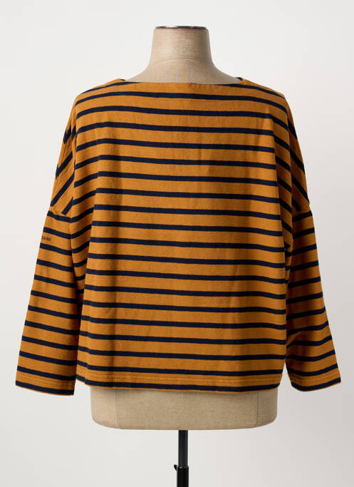Pull stretch manches longues jaune MAT DE MISAINE femme