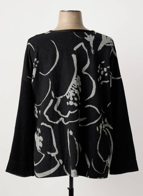 Pull col v manches longues noir FRANCK ANNA femme