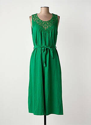 Robe mi-longue sans manche sans manche vert LA FIANCÉE femme
