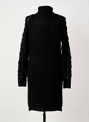 Robe pull coupe droite manches longues noir MERI & ESCA femme