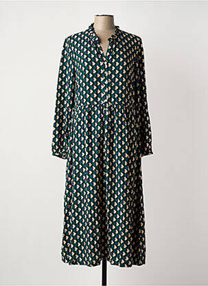 Robe longue manches longues manches longues vert C'EST BEAU LA VIE femme