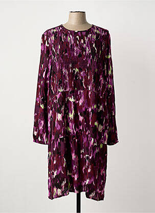 Robe mi-longue imprimé fantaisie manches longues violet STREET ONE femme