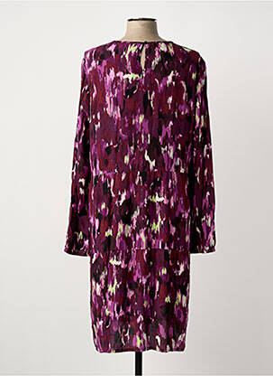 Robe mi-longue imprimé fantaisie manches longues violet STREET ONE femme