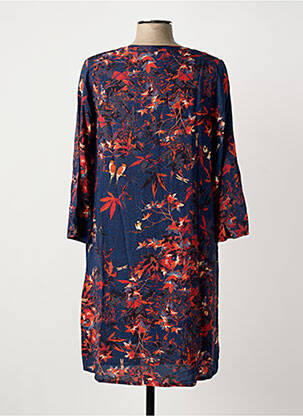 Robe mi-longue manches 3/4 manches 3/4 bleu LA FIANCÉE femme