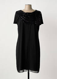 Robe mi-longue sans manche sans manche noir CHRISTINE LAURE femme