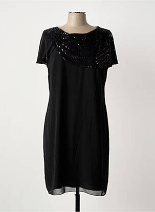 Robe mi-longue sans manche sans manche noir CHRISTINE LAURE femme