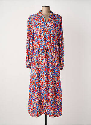 Robe longue manches longues manches longues rouge JULIE GUERLANDE femme