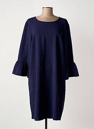 Robe mi-longue manches 3/4 manches 3/4 bleu IMITZ femme