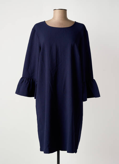 Robe mi-longue manches 3/4 manches 3/4 bleu IMITZ femme