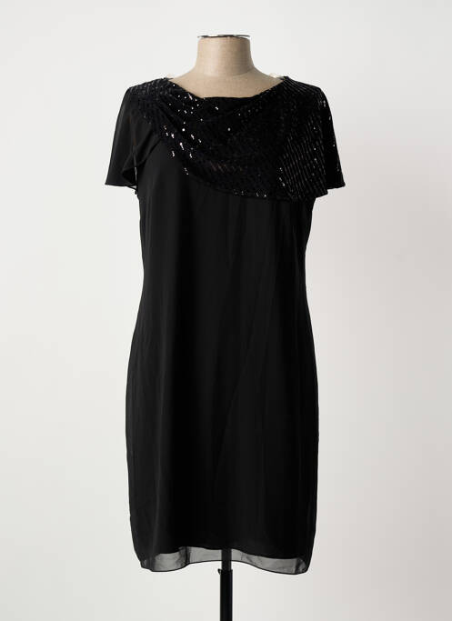 Robe mi-longue sans manche sans manche noir CHRISTINE LAURE femme