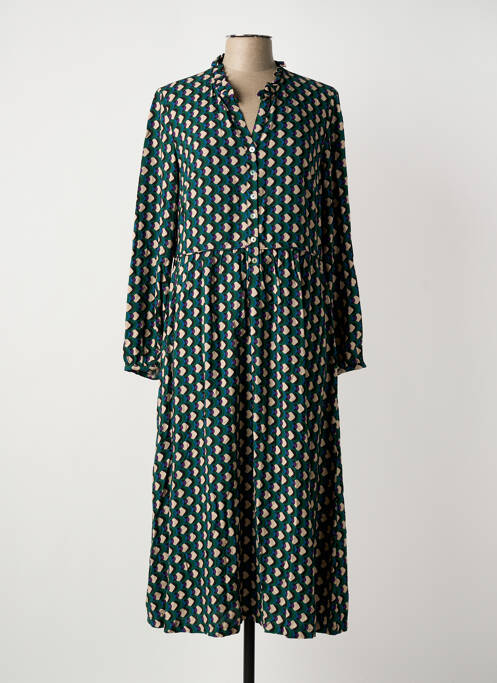 Robe longue manches longues manches longues vert C'EST BEAU LA VIE femme