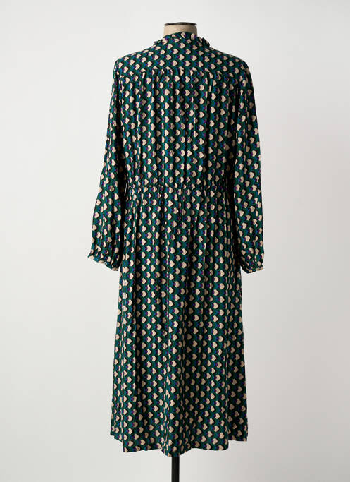 Robe longue manches longues manches longues vert C'EST BEAU LA VIE femme