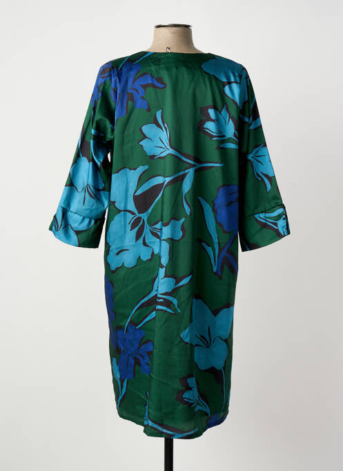Robe mi-longue bleu POISSONS BLANCS femme