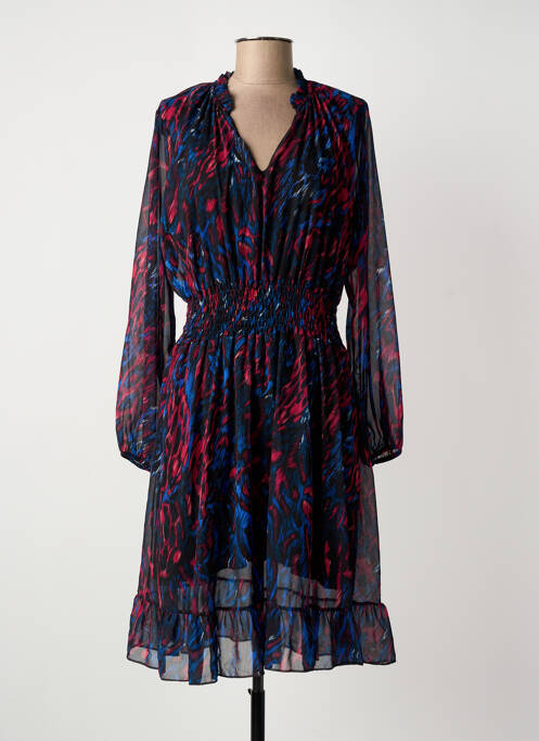 Robe mi-longue noir COULEURS DU TEMPS femme