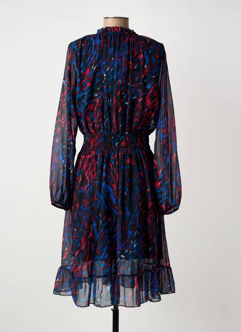 Robe mi-longue noir COULEURS DU TEMPS femme