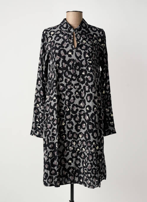 Robe mi-longue noir CULTURE femme