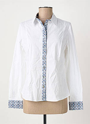Chemisier coupe cintrée manches longues blanc BARILOCHE femme