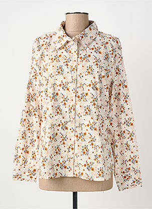 Chemisier imprimé fleurs manches longues beige JULIE GUERLANDE femme