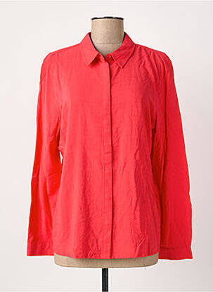 Chemisier tissage crêpe manches longues rouge CECIL femme