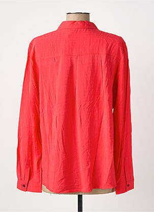 Chemisier tissage crêpe manches longues rouge CECIL femme