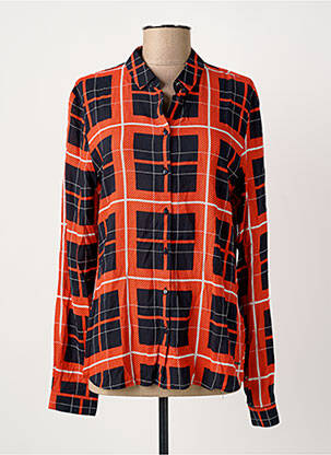 Chemisier coupe droite manches longues orange SAINT JAMES femme