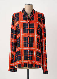 Chemisier coupe droite manches longues orange SAINT JAMES femme